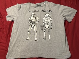 Star Wars Stormtrooper Monday Friday Funny Graphic Tee 4XLT Gray MAD Engine - $20.00