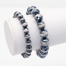 Mystic One Line Tibetan Agate Stretchy Bracelet, Sku#EF429 - £6.42 GBP+