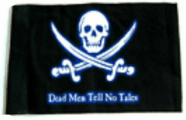 12X18 12&quot;X18&quot; Jolly Roger Pirate Deadmen Tell No Tales Sleeve Flag Garden - £11.18 GBP