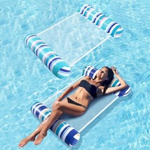 Pool Floats - 2 Pack Inflatable Pool Floats Hammock, Multi-Purpose 4-in-1 - £19.63 GBP