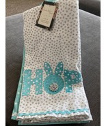 Nicole Miller 4 Piece Set Easter Hop 2 Kitchen Towels &amp; 2 Oven Mittens New - £18.88 GBP