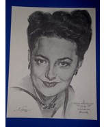 Olivia deHavilland Academy Award Portrait Print Vintage 1962 Volpe To Ea... - £9.25 GBP