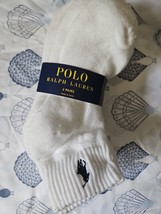 Polo Ralph Lauren Mens Low Cut Socks Size 8-13, White 6 Pairs - $22.72