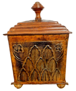 Home Decor Square Lidded Box, Beautiful Bronze Tone Relief, 5&quot;  [e-06] - $275.97 MXN