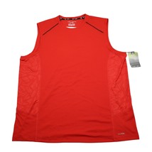 Tek Gear Shirt Mens 2XL Red Plain Dry Tek Round Neck Sleeveless Activewear Top - £19.38 GBP