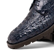 Marco Di Milano Genuine Caiman Crocodile Chukka Boot Martinelli Navy image 3
