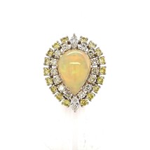 Natural White Opal Diamond Ring 14k Gold 11 TCW GIA Certified $12,950 210739 - £5,498.94 GBP