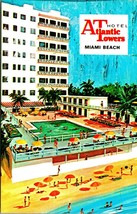Artist View Atlantic Towers Miami Beach Florida FL UNP Chrome Postcard D13 - £2.38 GBP
