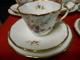 Beautiful Queens &quot;Staffordshire&quot; China 6 Three Piece Set-CUP &amp; Saucer &amp; Dessert - £46.09 GBP