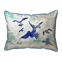 Betsy Drake Flocking Gulls Large Indoor Outdoor Pillow 16x20 - $47.03
