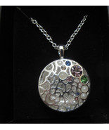 Secret Treasures Silvertone Pendant Studded with Faux Gems &amp; 18in Silver... - $34.32 CAD