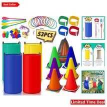 Ultimate 53pcs Outdoor Carnival Game Set for Fun Parties and Family Gath... - $93.01