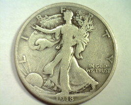 1918-S Walking Liberty Half Fine F Nice Original Coin Bobs Coins Fast Shipment - £27.42 GBP