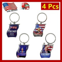 TRUMP 2024 Keychains Make America Great Again USA Flag Key Chain Keyring... - $11.87