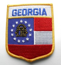 Georgia Us Usa State Shield Sew On Or Iron On Embroidered Patch 2.75 X 3.5 Inch - £4.27 GBP