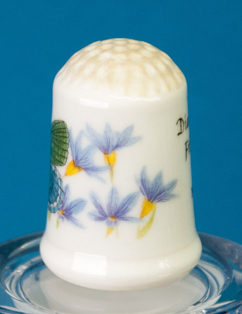 Franklin Mint Thimble North Carolina Diana Fritillary Butterfly Helen Hall LE Item image 2