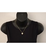 17&quot; Delicate Gold Tone Ladies Girls Teens Love Heart Necklace Costume Je... - $177.48 MXN