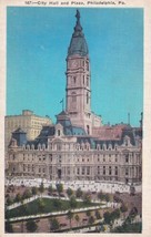 City Hall and Plaza Philadelphia Pennsylvania PA Postcard D54 - £2.40 GBP