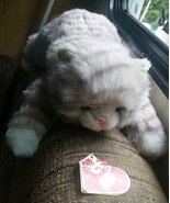 VTG Rare Ty Tabby Al E Gray White Stripe Cat Plush Kitten 1988 Stuffed A... - $35.84