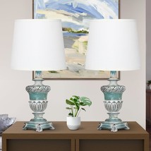 Table Lamps for Bedroom Set of 2 Coastal Bedside Nightstand Lamps for Reading Nu - £45.65 GBP