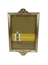 Heirloom Hollywood Regency Ornate Metal Gold Tone Photo Frame 4 1/2 x 6 in - £15.53 GBP
