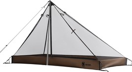 OneTigris Mesh Teepee Tent, Ultralight 1 Person Inner Mesh Tent with Waterproof - £55.14 GBP