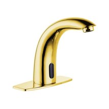 Gold color Single Hole Faucet Bathroom sensor sink Faucet - £103.90 GBP
