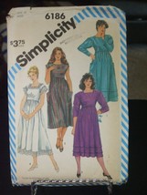 Simplicity 6186 Misses Loose Fitting Dress Pattern - Size 14 Bust 36 Wai... - $11.64
