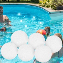 Reusable Scum Eliminating Sponge Balls - 6 Pack Washable Oil Absorbing Floating  - £25.10 GBP