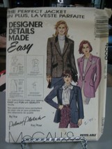 McCall's 4558 Misses Lined Jacket Pattern - Size 14 Bust 36 Waist 28 - $11.58