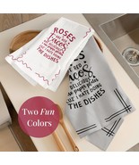 Roses Are Red Tacos Funny Kitchen Towels Cotton Poly Tea Towels Funny Ki... - $416.85 MXN