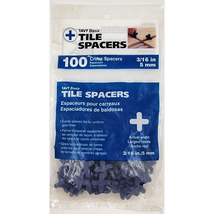 Tavy Basix 100 Pack Cross Tile Spacers 3/16 in 5mm Blue 5405 - $8.00