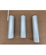 Yamaha Roland Drum rack 2x 6&quot;  1 x 7&quot; TUBE 1 1/2 Ribbed Silver Replaceme... - $30.88