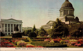 Beautiful Sunken Gardens Washington State&#39;s Capitol Grounds Postcard PC412 - £3.98 GBP