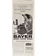 BAYER ASPIRIN - Brings Faster Relief - Doctors Recommended - 1961 VTG Pr... - $253.79 MXN