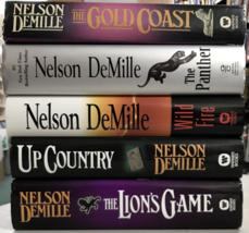 Nelson Demille hardcover The Gold Coast The Panther Wild Fire Up Country The  X5 - £19.43 GBP