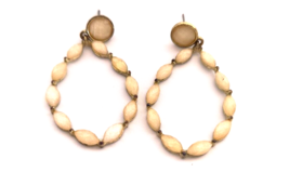 Vintage Women&#39;s 2 inch Beaded Earrings Fashion Jewelry Dangle/Drop Teardrop - £11.99 GBP