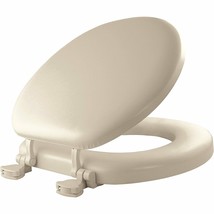 Bone Beige Soft Padded Toilet Seat Premium Cushion Standard Round Cover ... - £105.66 GBP
