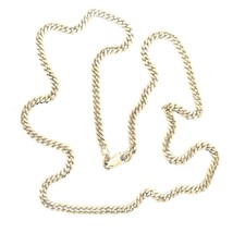 Flat 3.3mm Curb 18 inch long Chain Necklace REAL Solid 14 k Yellow Gold 12.4 g - £1,131.96 GBP