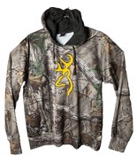 Browning Brand Men M Camouflage hunting Real Tree Hoodie Jacket Sweater ... - £65.82 GBP