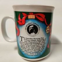 The Saturday Evening Post Christmas Coffee Mug Cup Norman Rockwell Santa - £12.39 GBP