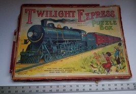 Twilight Express Puzzle Milton Bradley Antique Jigsaw Pieces Box Toy Treasure - $199.99