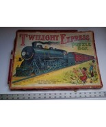 Twilight Express Puzzle Milton Bradley Antique Jigsaw Pieces Box Toy Tre... - $3,736.22 MXN