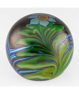 Orient &amp; Flume Feathered Millefiori Paperweight 3&quot; 1977 w/ Original Box ... - $754.97