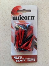 NEW Dart Soft Touch Tips Unicorn 50 pcs, red &amp; black Darts - £5.56 GBP