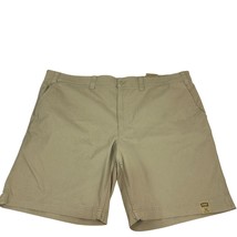 The Foundry Mens Flat Front Shorts Size 52 British Khaki Stretch Cotton - $32.38