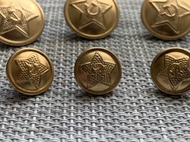 Set Of 7pcs WW2 Times Army Officers Buttons Sickle And Hammer - $0.98