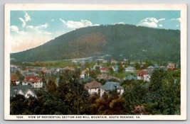 South Roanoke VA View Of Residential Section And Mill Mountain Postcard O30 - £7.47 GBP