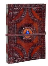 25 cm Blank Book Lapiz like blue stone grimoire leather journal book of ... - $41.00