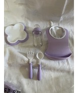 Baby Doll access lot New Baby bottle Plate, bib, cup spoon fits 15&quot; Bere... - $243.66 MXN